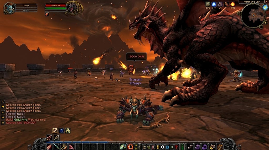 Tronan, dead, as Nefarian yells -9000 DKP